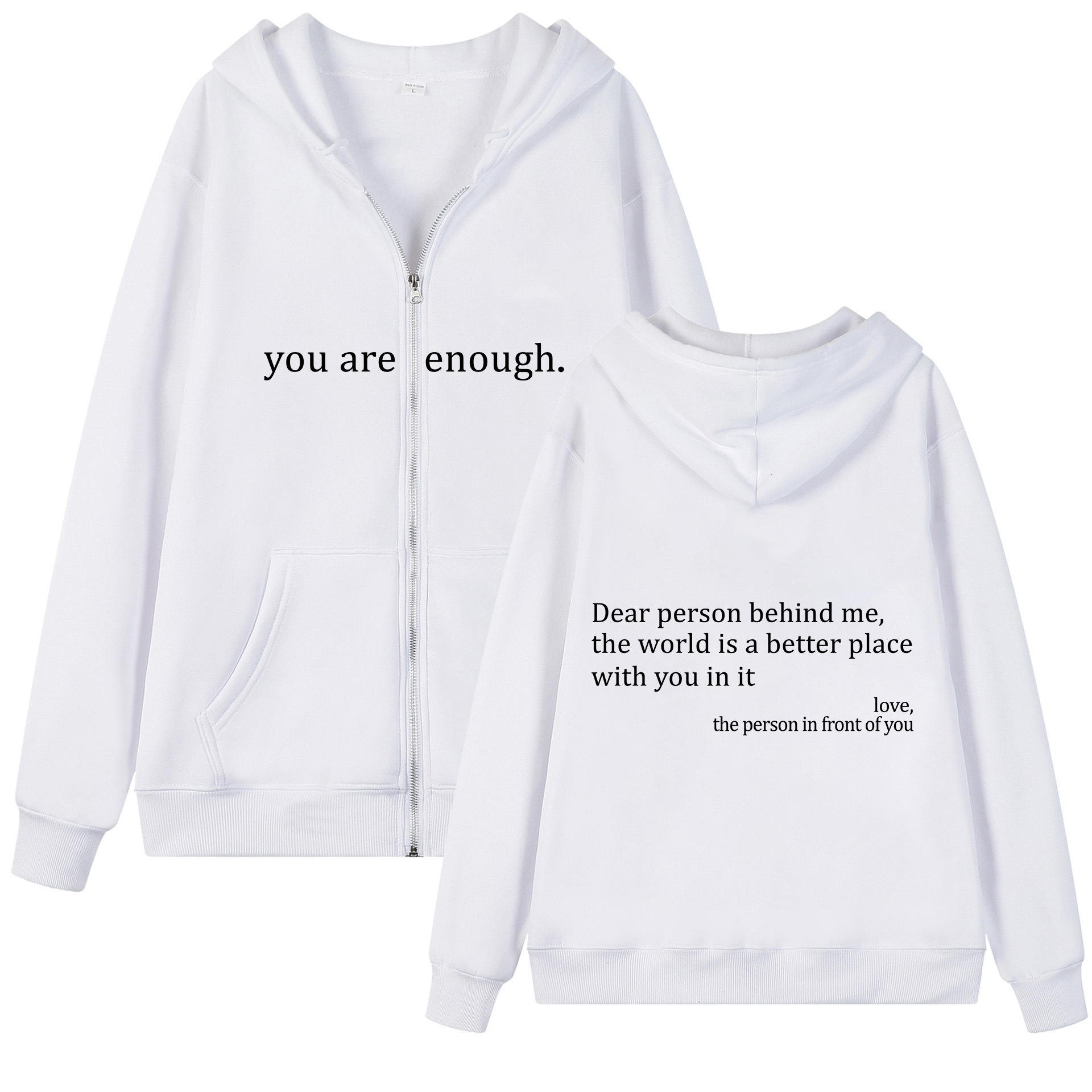 .You Are Enough Zipper.