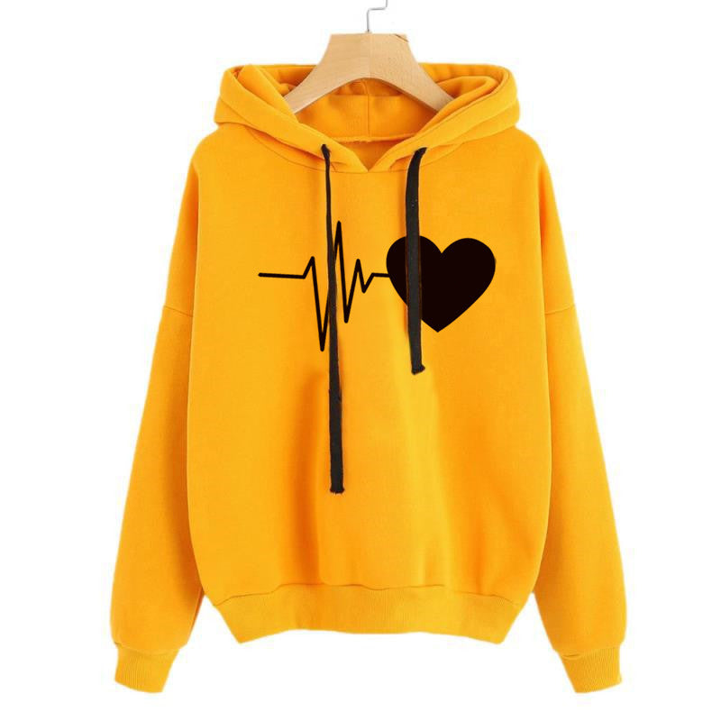 Heart Print Hoodie