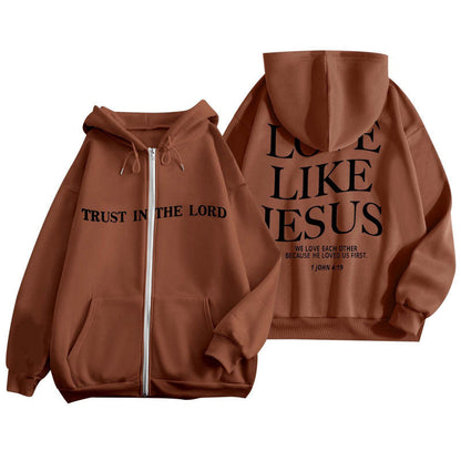 Love Like Jesus Zipper Hoodie