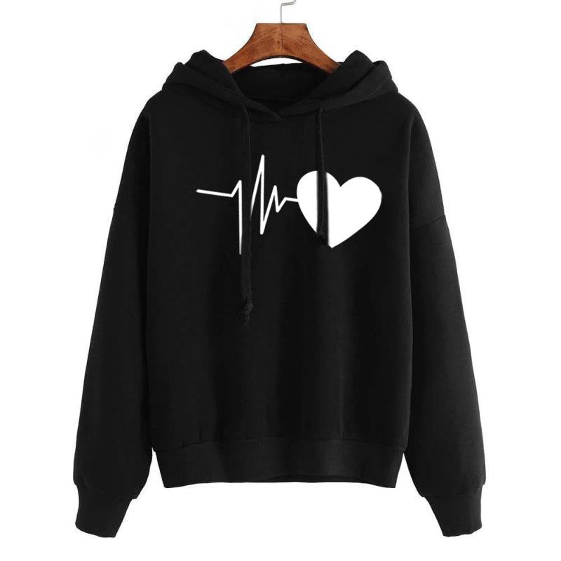 Heart Print Hoodie