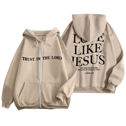 Love Like Jesus Zipper Hoodie